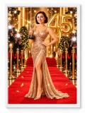 Prezent dla Kobiety na 45 Urodziny – Plakat z Karykaturą ze Zdjęcia „Gwiazda Hollywood” 31595 - miniaturka 4