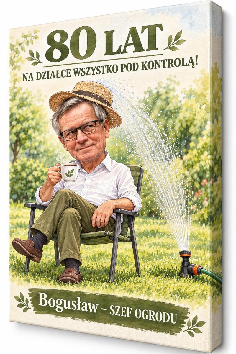Prezent dla Działkowca na 80 Urodziny – Obraz ze Zdjęcia „Szef Ogrodu” - 31709