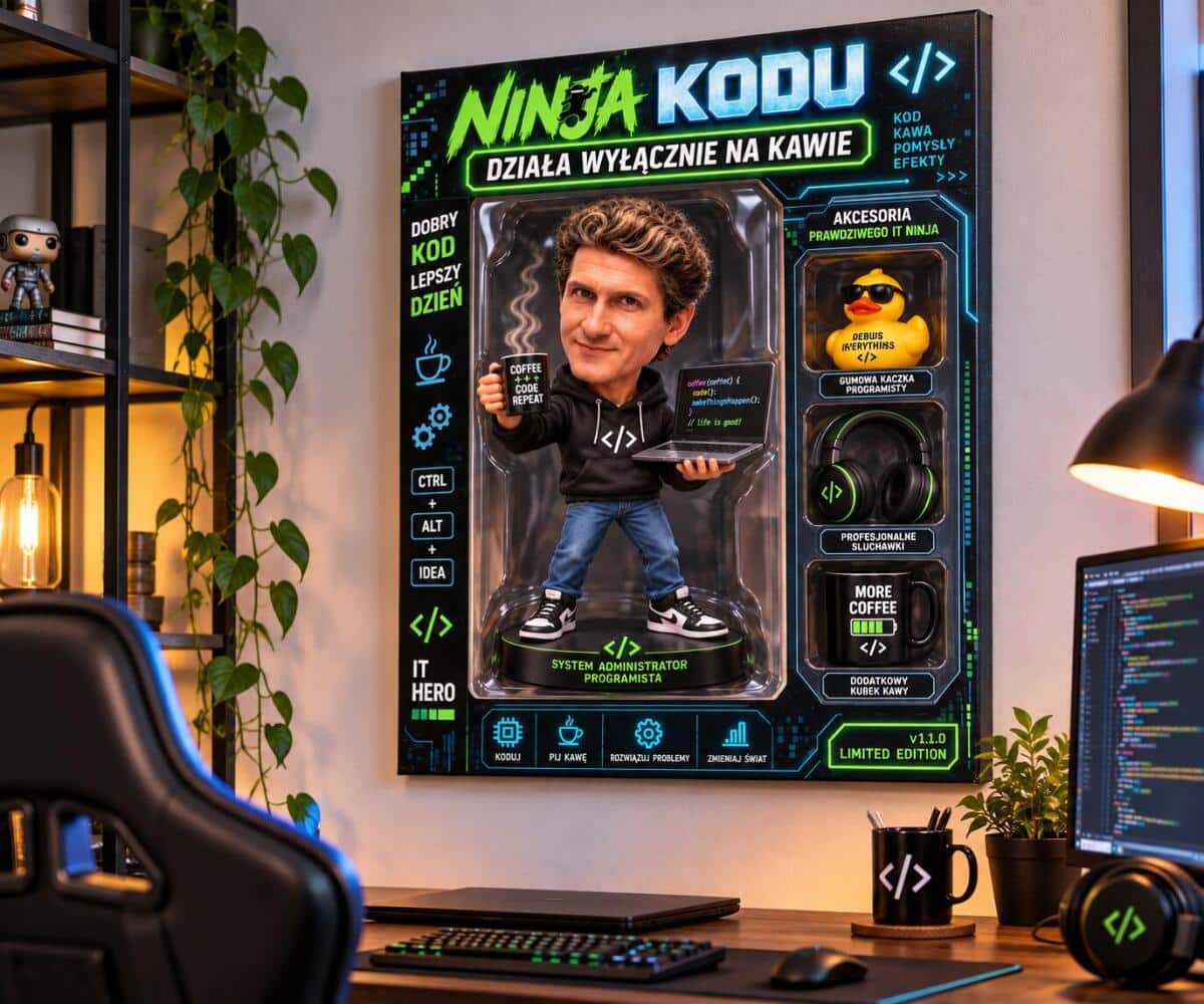 Prezent dla informatyka ze zdjęcia – karykatura figurka w pudełku Ninja Kodu 82657 - zdjęcie 2
