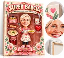 Prezent na Dzień Babci ze zdjęcia – karykatura figurka w pudełku Super Babcia 82660 - miniaturka 5