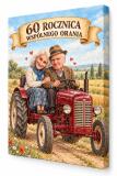 Prezent dla Rodziców na 60. Rocznicę Ślubu – Obraz z Karykaturą ze Zdjęcia „60 Lat Wspólnego Orania”- 31717 - miniaturka 1