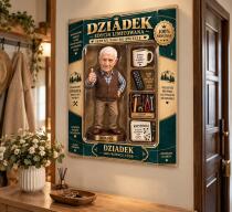 Prezent na Dzień Dziadka ze Zdjęcia – Figurka Dziadka w Pudełku, Edycja Limitowana | Obraz na Płótnie 82649 - miniaturka 3