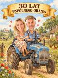 Prezent dla Rodziców na 30. Rocznicę Ślubu – Obraz z Karykaturą ze Zdjęcia „30 Lat Wspólnego Orania”- 31716 - miniaturka 2