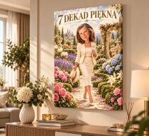 Prezent dla Teściowej na 70. Urodziny – Obraz z Karykaturą ze Zdjęcia „7 Dekad Piękna” -  31743 - miniaturka 3