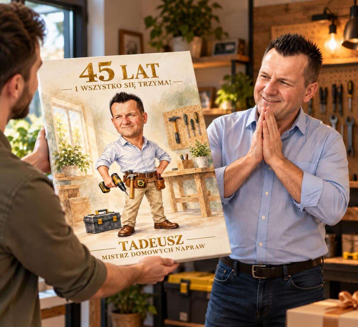 Prezent dla Majsterkowicza na 45 Urodziny – Obraz ze Zdjęcia „Złota Rączka” 31701 - zdjęcie 3