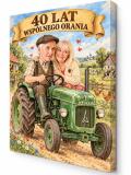 Prezent dla Rodziców na 40. Rocznicę Ślubu – Obraz z Karykaturą ze Zdjęcia „40 Lat Wspólnego Orania” - 31714 - miniaturka 1