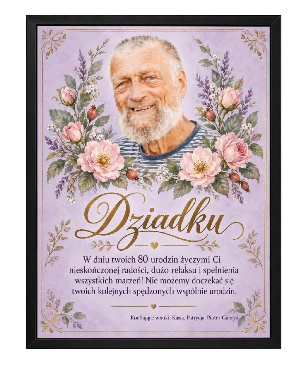 Życzenia dla Dziadka na 80 urodziny | Plakat Wspaniałe 80 urodziny Dziadka 31623