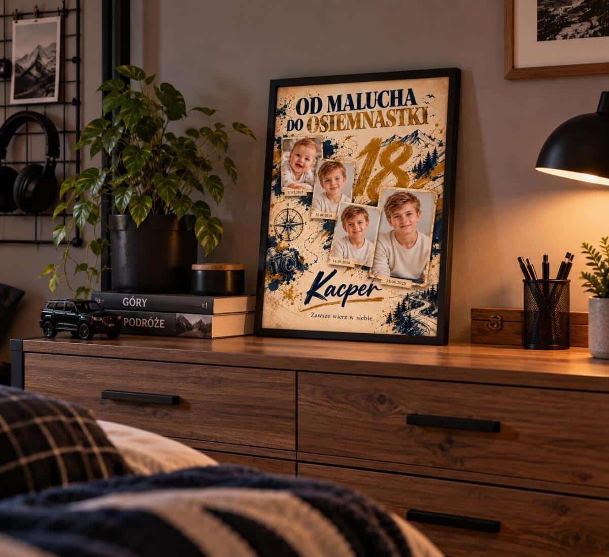 Plakat na 18 urodziny dla chłopaka ze zdjęć — Od malucha do osiemnastki 51153 - zdjęcie 2