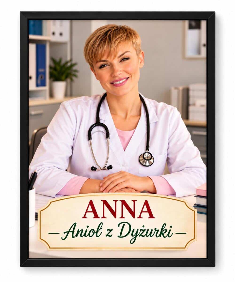 Prezent dla Pielęgniarki na Święta – Portret ze Zdjęcia Anioł z Dyżurki; 31541