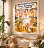 Śmieszny Prezent dla Teściowej na 60 Urodziny – Plakat Karykatura ze Zdjęcia Teściowa na Medal 31659 - miniaturka 4