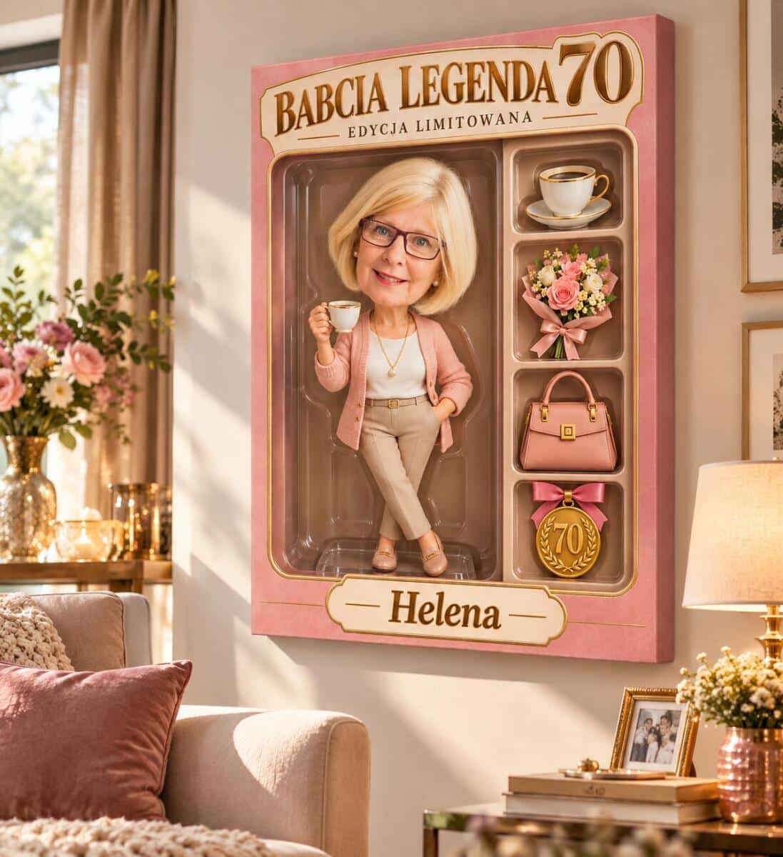 Prezent dla Babci na 70 Urodziny – Obraz ze Zdjęcia „Babcia Legenda” - 31704 - zdjęcie 2
