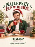 Śmieszny prezent na Mikołajki dla kolegi z pracy – plakat karykatura ze zdjęcia „Najlepszy elf w biurze”  31548 - miniaturka 2