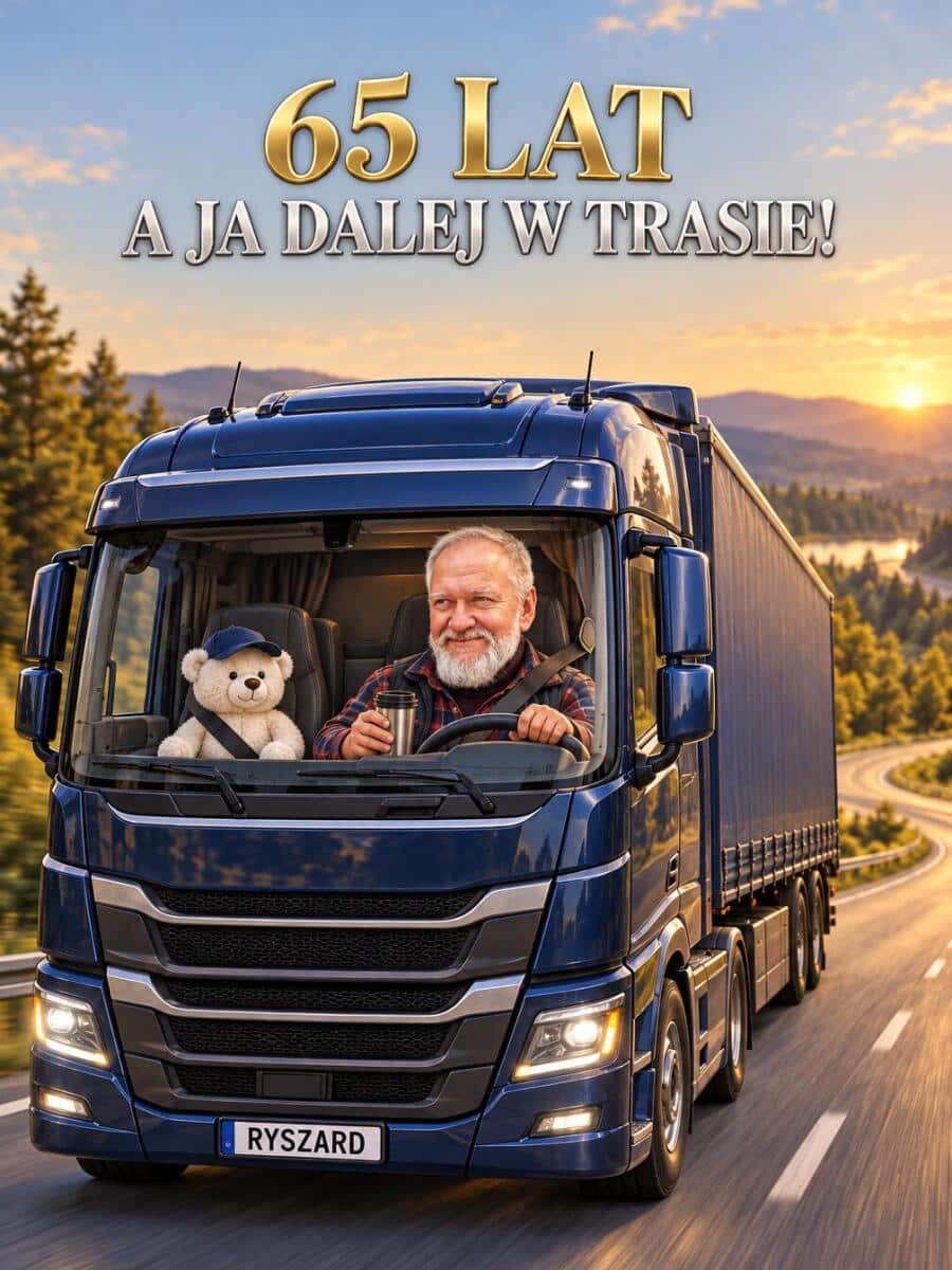 Prezent na 65 Urodziny dla Kierowcy TIR-a – Obraz ze Zdjęcia – Dalej w Trasie 31583 - zdjęcie 2