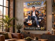 Śmieszny Prezent dla Brata na 40 Urodziny – Obraz z Karykaturą ze Zdjęcia „Kryzys? Jaki Kryzys?” -  31725 - miniaturka 4