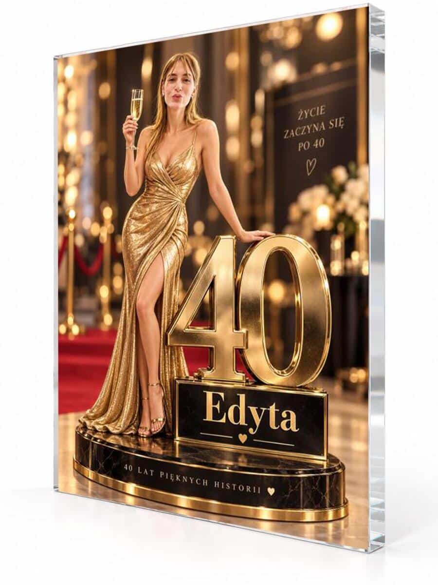 Statuetka na 40 Urodziny Kobiety ze Zdjęcia – Złota Jubilatka 82604 - zdjęcie 5