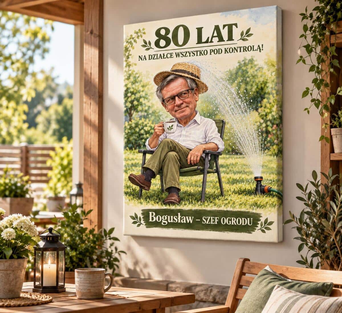 Prezent dla Działkowca na 80 Urodziny – Obraz ze Zdjęcia „Szef Ogrodu” - 31709 - zdjęcie 2