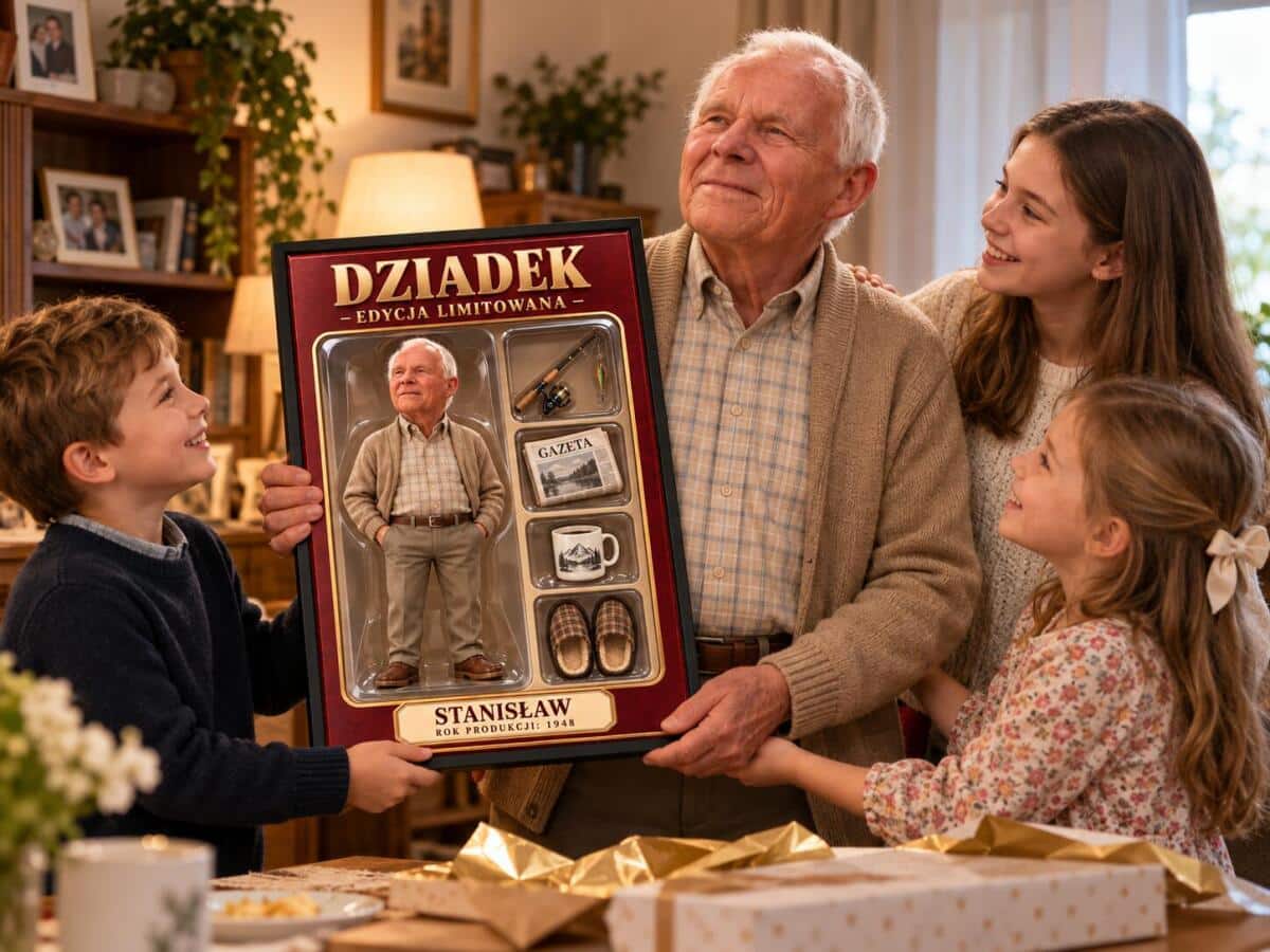 Plakat na Dzień Dziadka ze Zdjęcia – Dziadek Edycja Limitowana, Figurka w Pudełku - 31562 - zdjęcie 4