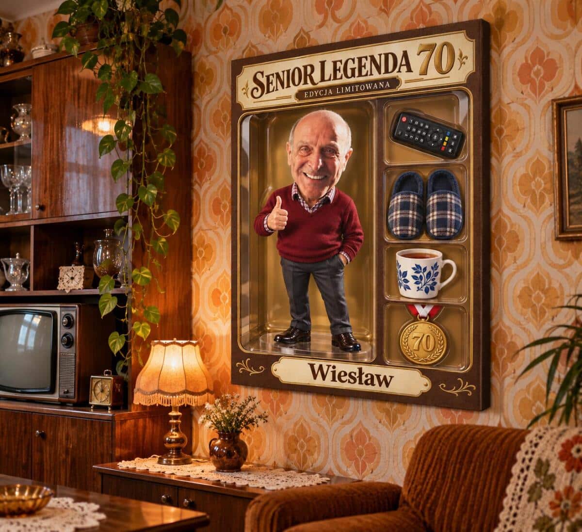 Prezent na 70 Urodziny dla Dziadka – Obraz ze Zdjęcia Senior Legenda 70 | 31647 - zdjęcie 5