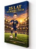 Prezent dla Piłkarza na 25 Urodziny – Plakat z Karykaturą ze Zdjęcia i Imieniem – Na Boisku Życia - 31588 - miniaturka 1