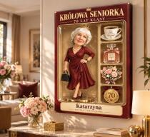 Prezent dla Kobiety na 70 Urodziny – Obraz ze Zdjęcia „Królowa Seniorka” - 31707 - miniaturka 3