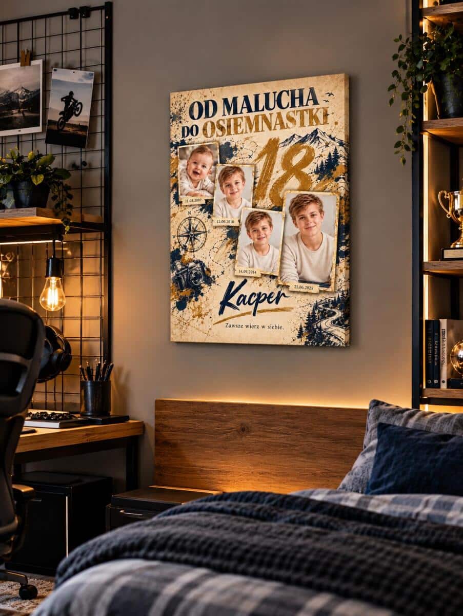Obraz na 18 urodziny ze zdjęć dla chłopaka — Od malucha do osiemnastki 51105 - zdjęcie 2