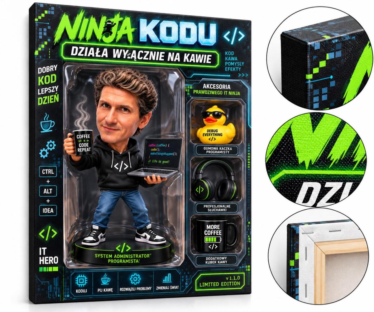 Prezent dla informatyka ze zdjęcia – karykatura figurka w pudełku Ninja Kodu 82657 - zdjęcie 4