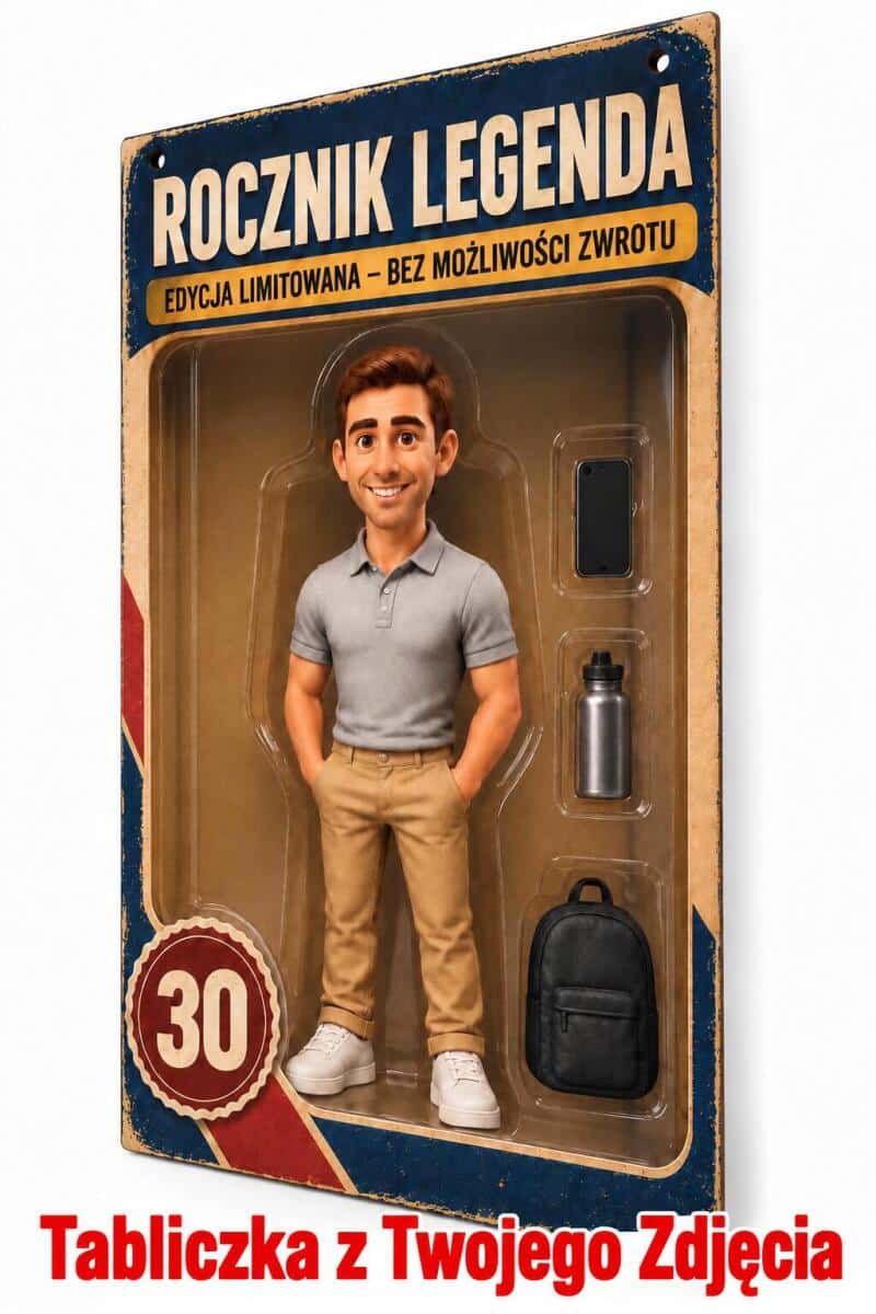 Tabliczka ze zdjęciem – Karykatura 3D w stylu figurki kolekcjonerskiej  82541