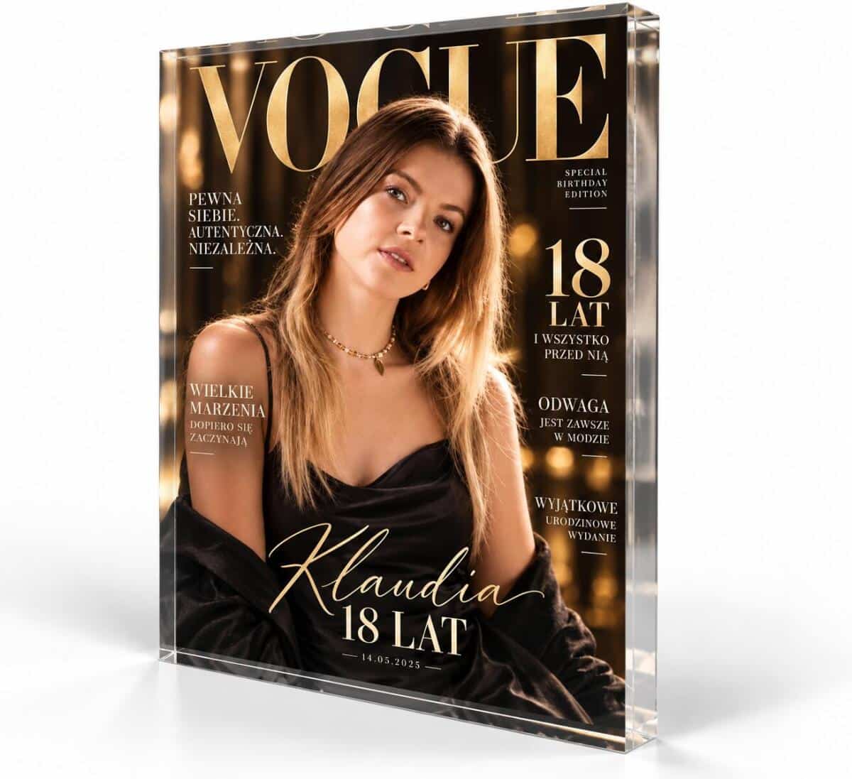Statuetka na 18 urodziny ze zdjęciem – Okładka VOGUE  82607 - zdjęcie 4