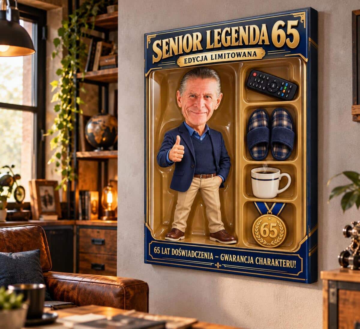 Prezent na 65 Urodziny dla Dziadka – Obraz ze Zdjęcia – Senior Legenda 65  – 31584 - zdjęcie 4