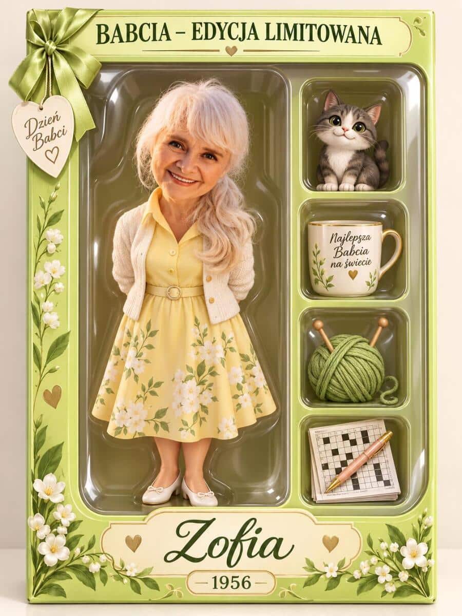 Plakat na Dzień Babci ze Zdjęcia – Babcia Edycja Limitowana, Figurka w Pudełku - 31561 - zdjęcie 2