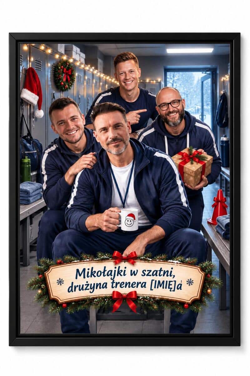 Prezent dla Trenera ze zdjęcia – świąteczna pamiątka od drużyny; 31545