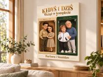 Prezent dla Dziadków ze Zdjęcia – Kiedyś i Dziś, Dwie Figurki w Pudełkach | Obraz na Dzień Babci i Dziadka 31563 - miniaturka 3