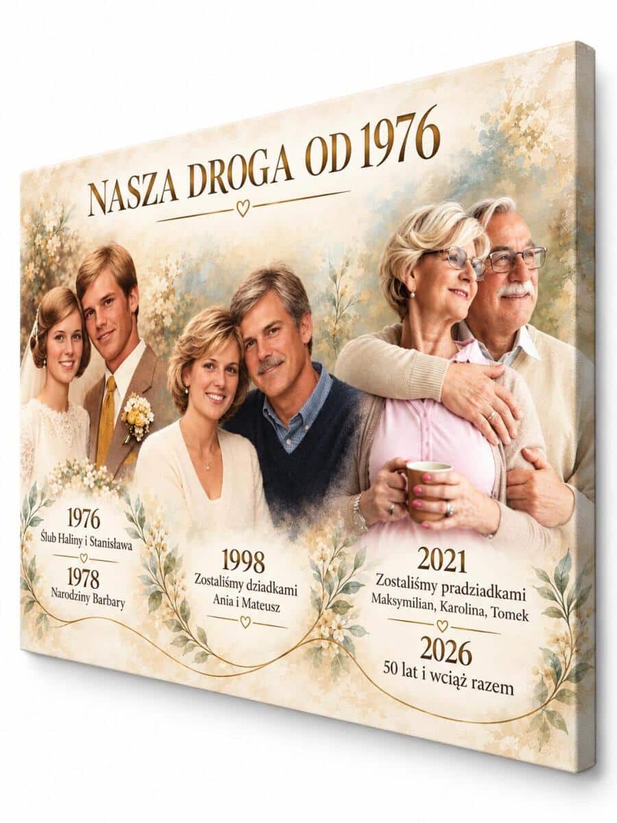 Obraz ze Zdjęć dla Dziadków – Nasza Droga, Historia Miłości | Płótno 31570