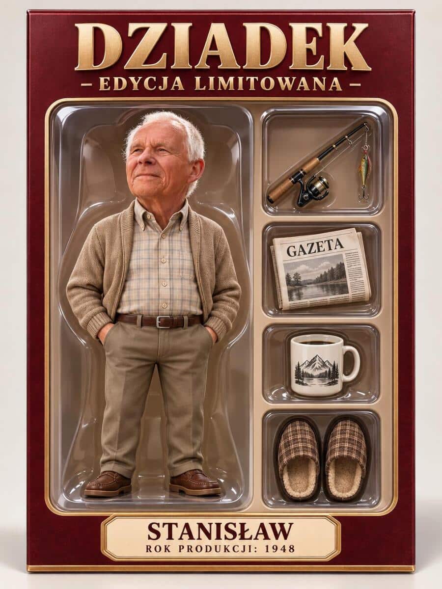 Plakat na Dzień Dziadka ze Zdjęcia – Dziadek Edycja Limitowana, Figurka w Pudełku - 31562 - zdjęcie 5