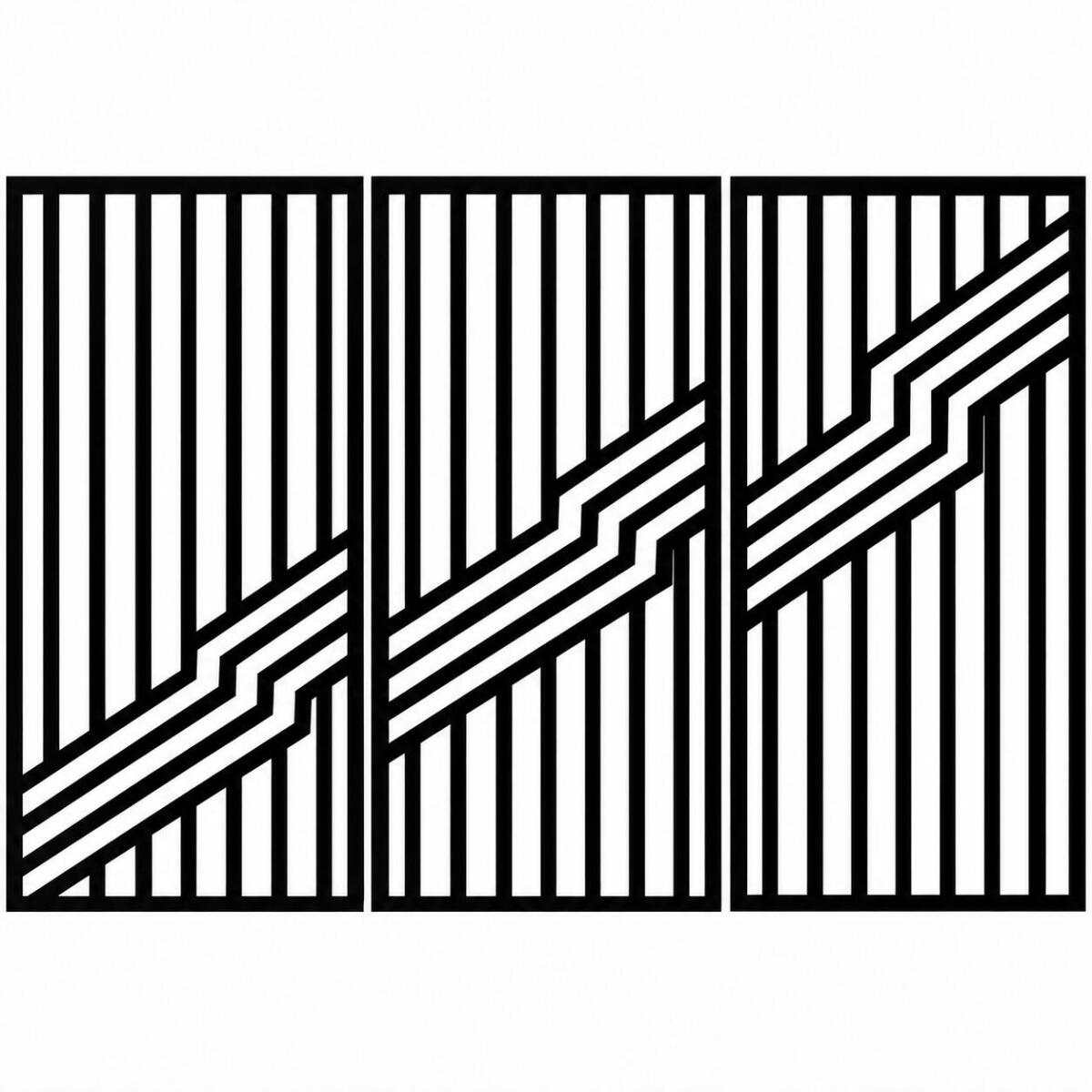 Tryptyk Ażurowy- Geometria | Dekoracyjne Panele, Obrazy na ścianę do nowoczesnego wnętrza 71003