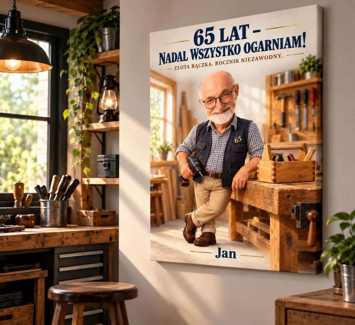 Prezent na 65 Urodziny dla Dziadka – Obraz ze Zdjęcia – Nadal Wszystko Ogarniam 31582 - zdjęcie 3